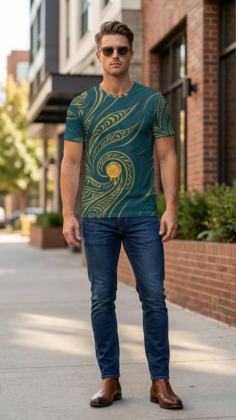 JC Kingdom Waves Tee - Teal