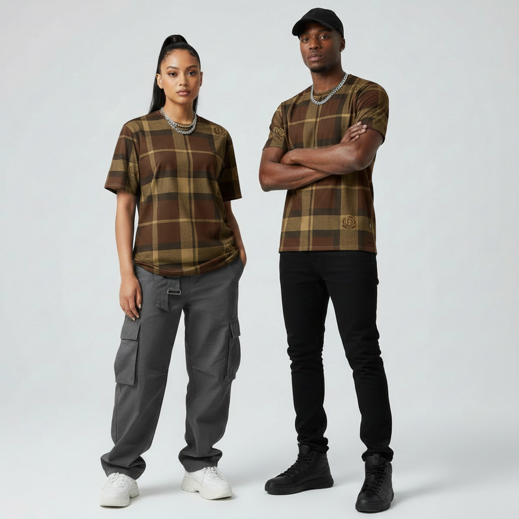 Paths of Faith Plaid - Brown